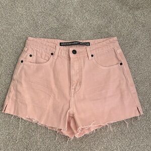 Alexander Wang Light Pink Jean Shorts